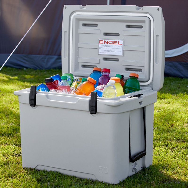 Refroidisseur de coffre à glace moulé à haute performance roto 48 qt, Gris