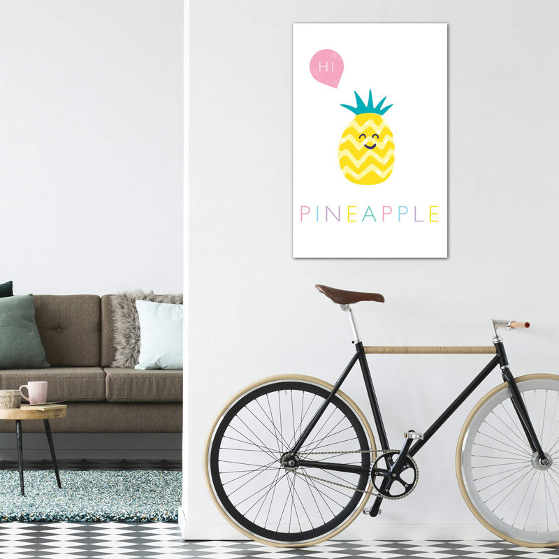 Ananas - reproduction d'impression, Toile tendue, Pas de tapis, H 40 po x l 26 po x P 1,5 po
