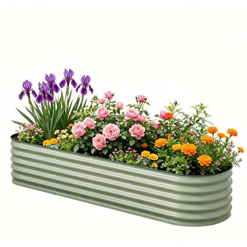 Lit surélevé galvanisé pour l'extérieur 8 × 4Ft, Vert