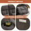 Causeuse inclinable avec porte-gobelets et poche latérale-580498239