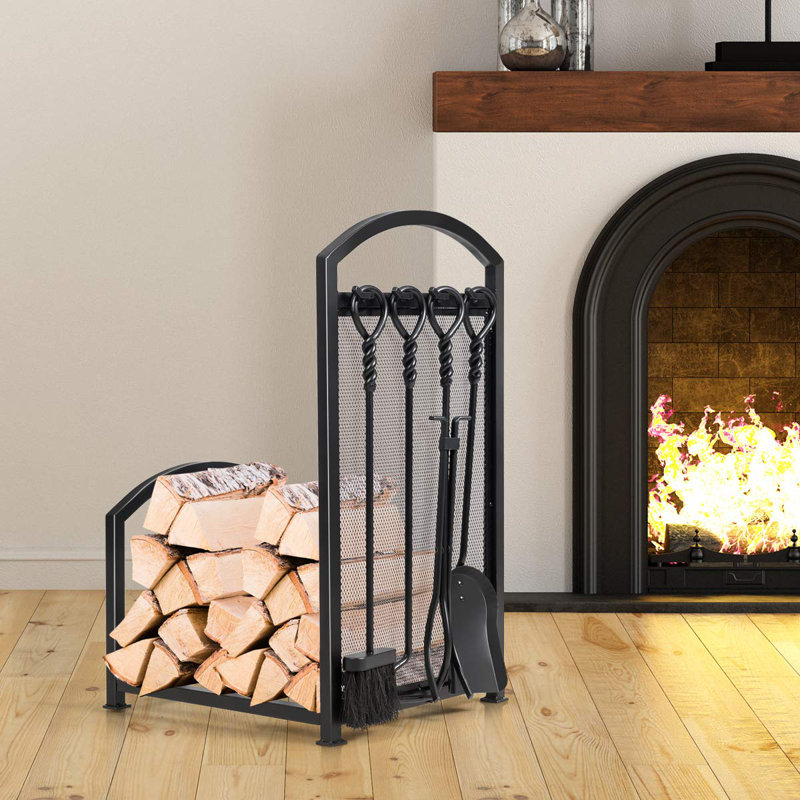 43.5cm W Metal Log Rack