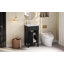 Ensemble de meuble-lavabo autoportant de 18 po avec lavabo en céramique, ensemble de meuble-lavabo simple autoportant avec porte à fermeture douce, tablette réglable, style français, pieds pleins-2009412698
