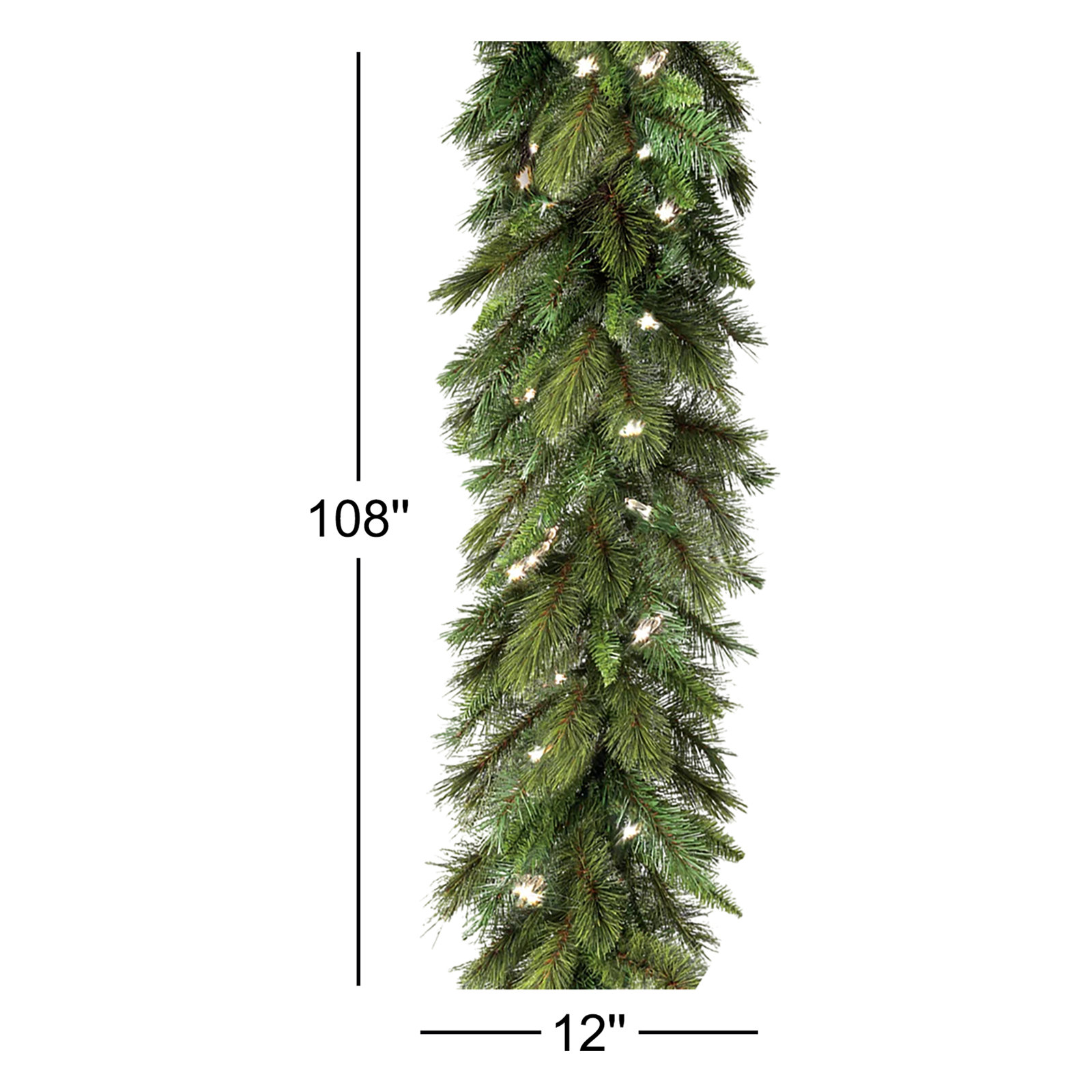 9'x12" Lit Deluxe Belgium Garland