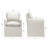 Bronte 24" Wide Country Farmhouse Linen Down Fill Upholstered Dining Armchair