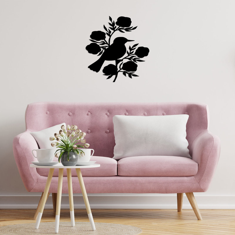 Decorative Metal Wall Accessory, Black Finish, 26.4 x 27.6 inches | 100% Metal Construction, Thickness: 0.06 inches | Easy Wall Mounting, Stylish Home Decor for Living Room, Office & Entryway