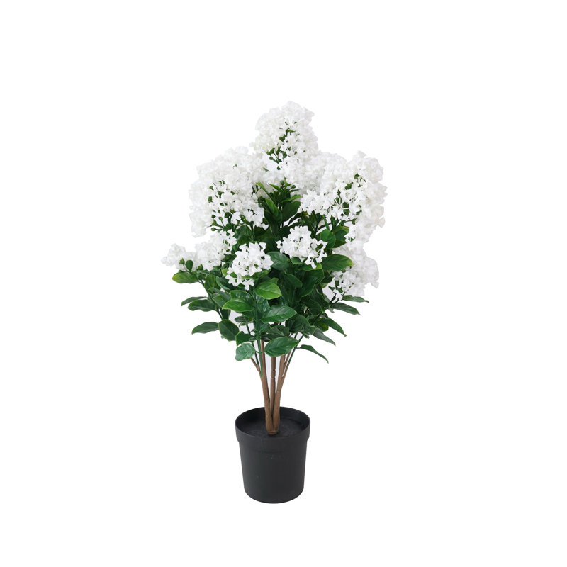 Artificial White Crape Myrtle 24-in