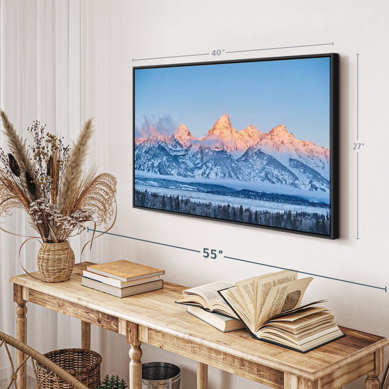 «Frozen Grand Tetons Wall Art», H 27 po x l 40 po