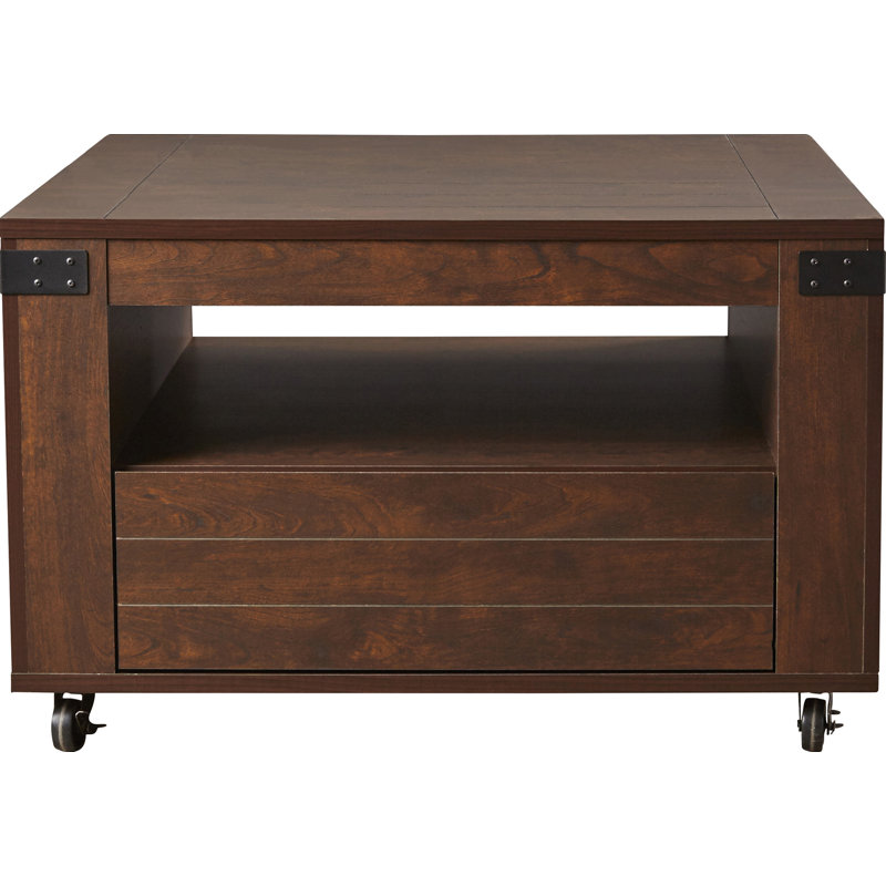 Wheel Coffee Table with Storage