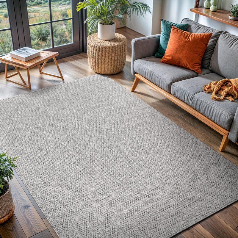 Kinsella Easy Jute Natural Indoor Outdoor Area Rug,  Rectangle 6' x 9'