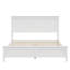 Modern White Solid Wood Platform Bed-1614221127