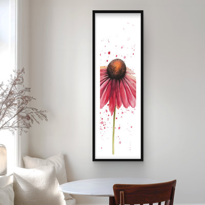 Rose marguerite - reproduction encadrée romantique mate pour la décoration intérieure