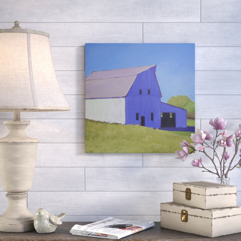 « over the hill », reproduction d’art sur toile tendue, H 18 po x l 18 po x P 1,5 po
