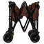 Utilitaire utilitaire de jardin pliable couleur chariot de camping pique-nique extérieur chariot de plage, brun