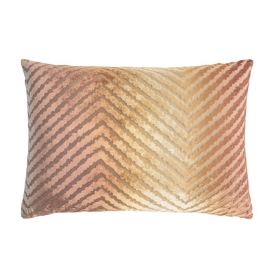 Chevron Velvet Rectangular Pillow Cover & Insert