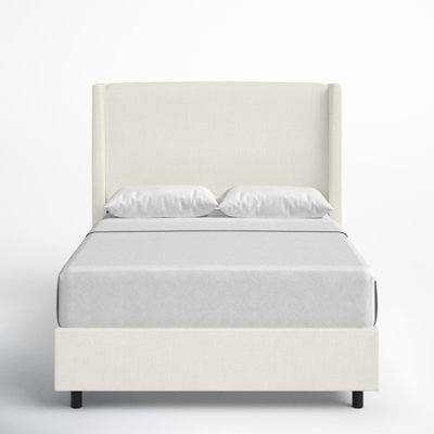 Tilly Linen Upholstered Wingback Bed