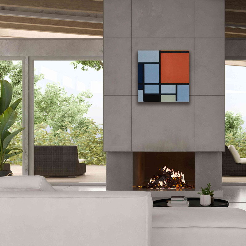 «Eunita Composition 1921 on Canvas» par Piet Mondrian, reproduction, H 26 po x l 26 po x P 1,5 po