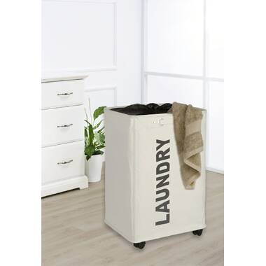 BTERAZ Laundry Basket Hamper With Lid And A Bag 72L Large
