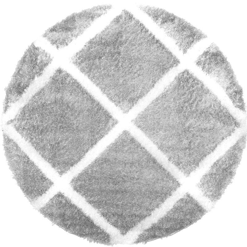 Sarith Performance Geometric Indoor Rug, Round 5'2"