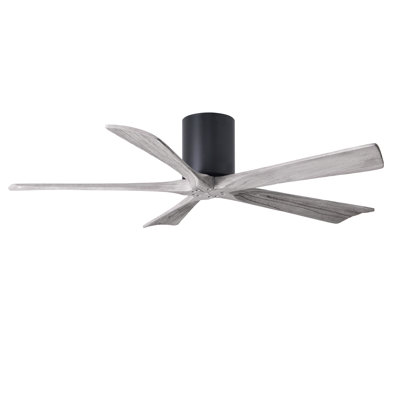 60"" Irene 5-Blade Hugger Ceiling Fan with Wall Remote -  Matthews Fan Company, IR5H-BK-BW-52