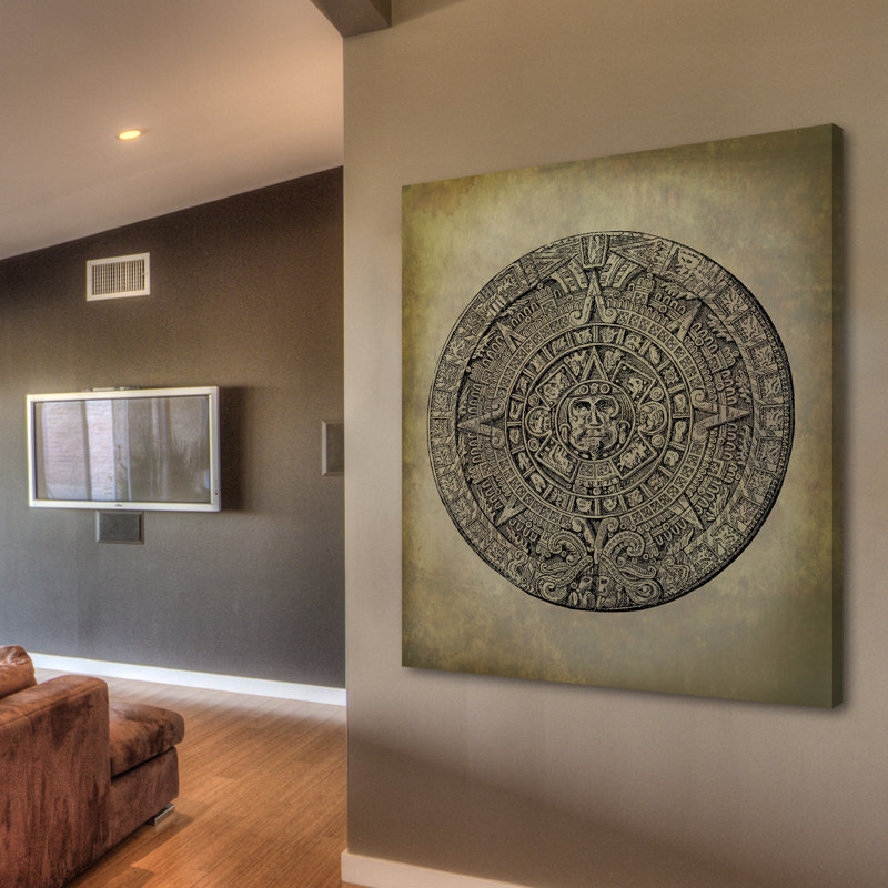 " Mayan Calendar " by Diana Alcala, 48" H x 40" W x 1.5" D