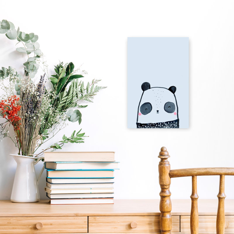 Panda Inky - art bohème simple et moderne, H 18 po x l 12 po