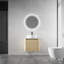 Meuble-lavabo mural moderne 24 po avec lavabo en céramique et porte à fermeture en douceur