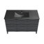 Meuble-lavabo en chêne noir Cascade 48 po avec comptoir en céramique noir à 3 trous-98796187-121677770-121677772