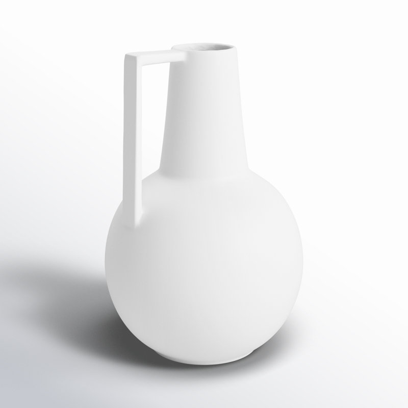 Moriarty 9'' Handmade Ceramic Table Vase, White