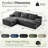 96" Sectional Couches For Living Room Modern Modular L-Shape Cloud Sofa Compression-Boneless Deep Seat Couch With Chaise-1924515993-1924516003
