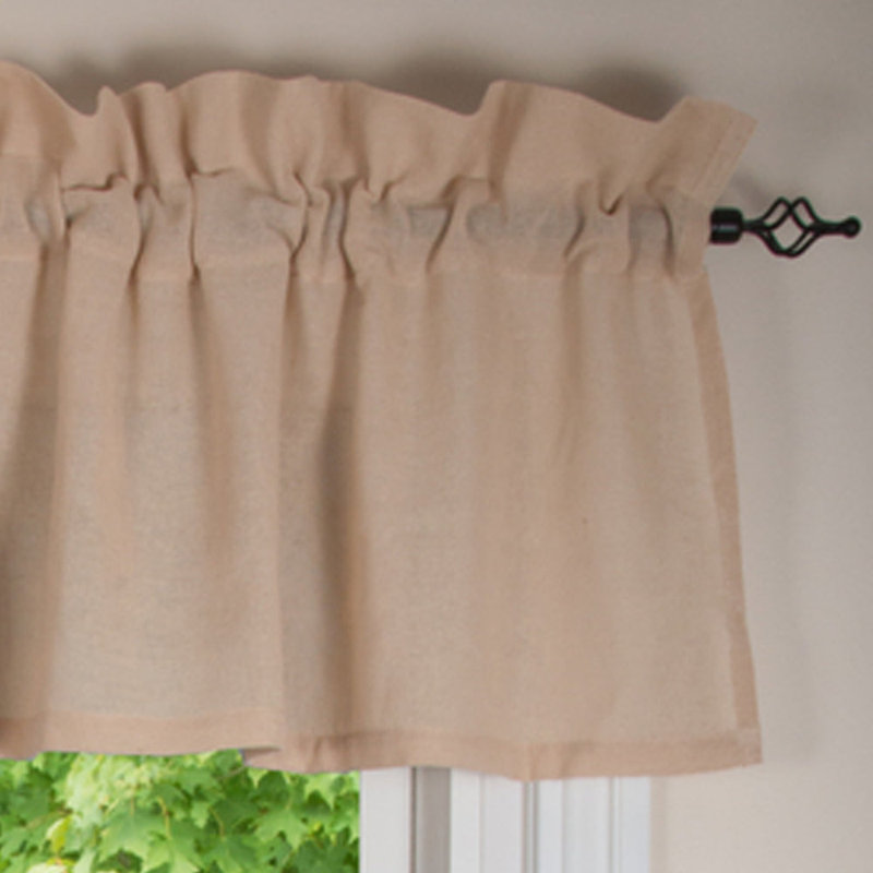 Cantonnière en coton de 15,5 po Karigan, Beige