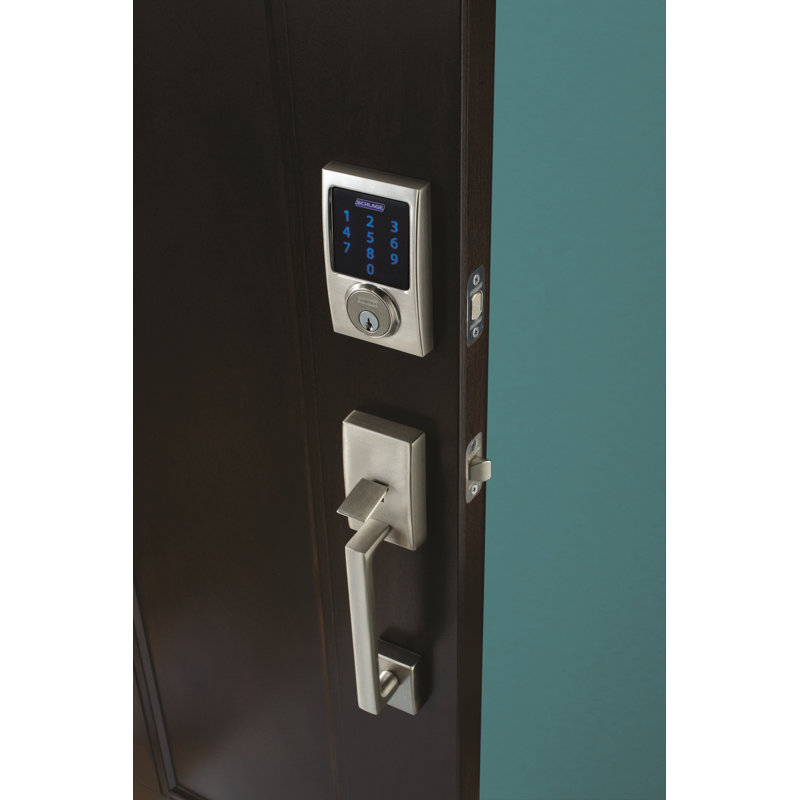 BE Series Single Cylinder Smart Deadbolt with Z-Wave Technology, Satin Nickel