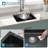 Quartz 21" L X 18" W Rectangular Granite CompositeUndermount Kitchen Sink Wet Bar Sink Prep RV Sink Basin