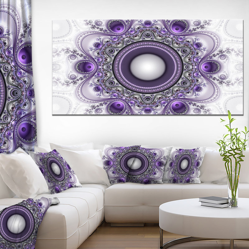 « mauve à motif fractal avec cercles », impression, H 28 po x l 60 po x P 1,5 po, H 36 po x l 46 po x P 1,5 po