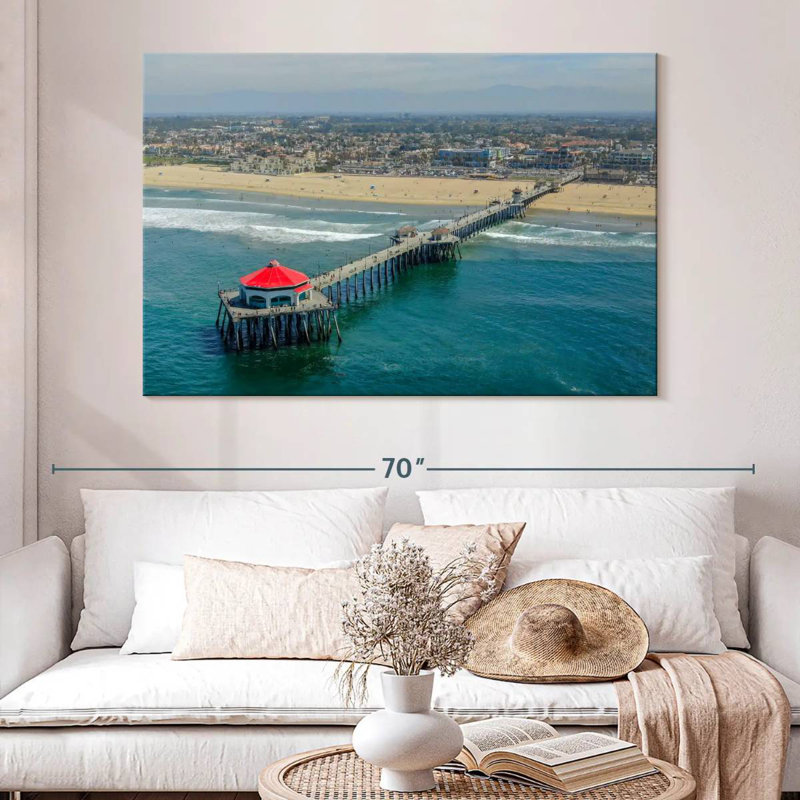 Vue de la jetée Aletra Huntington Beach, H 34 po x l 51 po