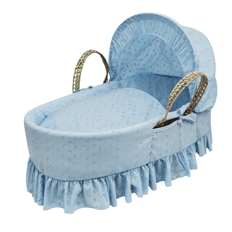 No Pattern Cotton Moses Basket Bedding Set