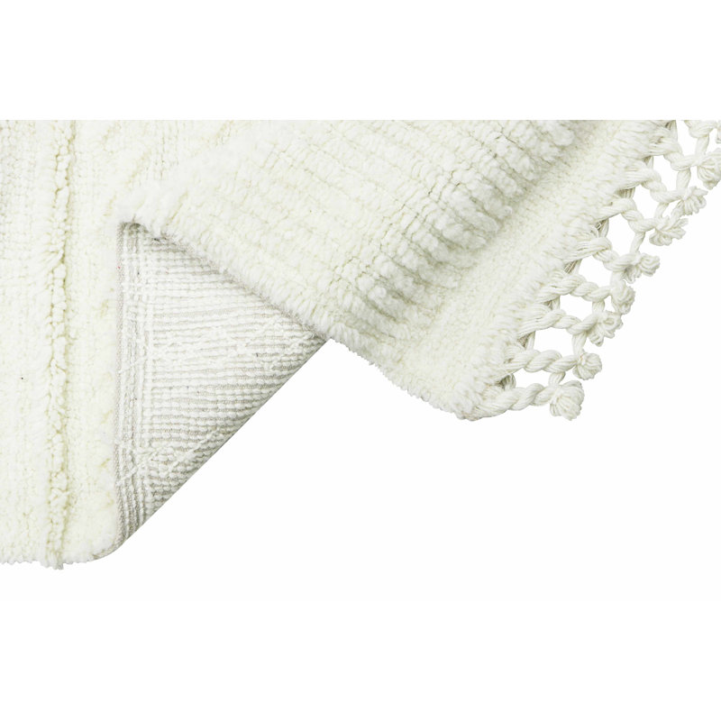 Woolable Kids Hand Tufted Wool Area Rug in Sheep White, Rectangle 4' x 5'6"