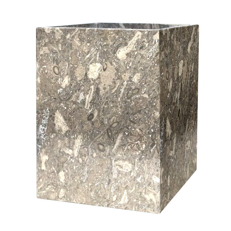 Stone Open Waste Basket - 2.13 Gallons