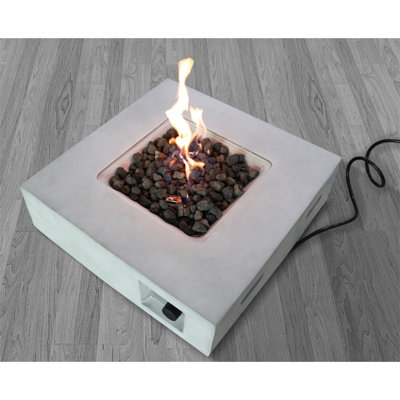 Fiber Reinforced Concrete Propane Gas Fire Pit Table