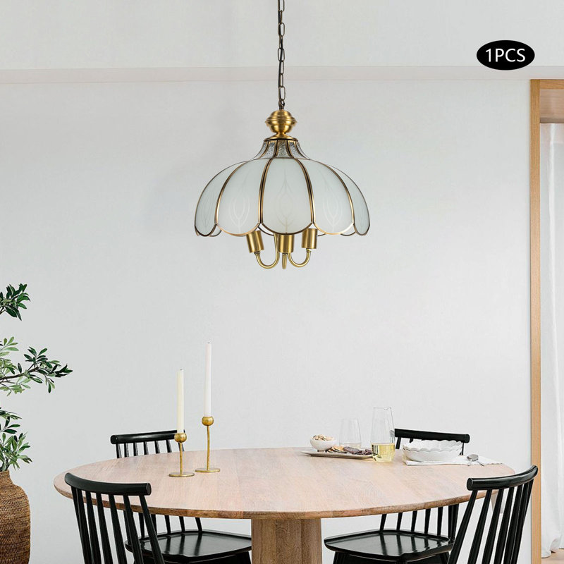 Luminaire suspendu en cuivre 3 lumières Kemarah