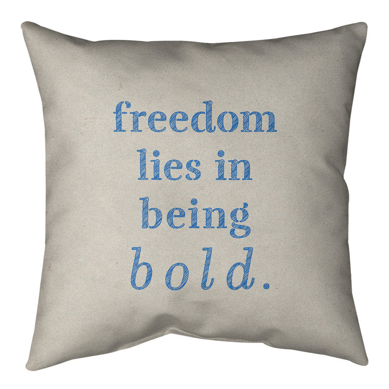 Coussin de sol, 28 po x 28 po, Blanc / Bleu