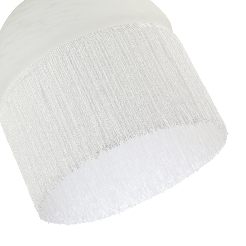 14 cm H Drum Glass Pendant Shade ( No Direct Attachment Method ) in White