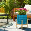 Glossy Ceramic Outdoor Planter on Stand for Indoor Home Decor - Modern Contemporary Flower Pot for Living Room or Patio - Sky Blue-1188667236-1188667232