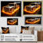 «Neon Light Strips», camionnette orange sur toile-97044835-97044834