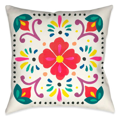 Folk Art Floral VI Indoor Decorative Pillow