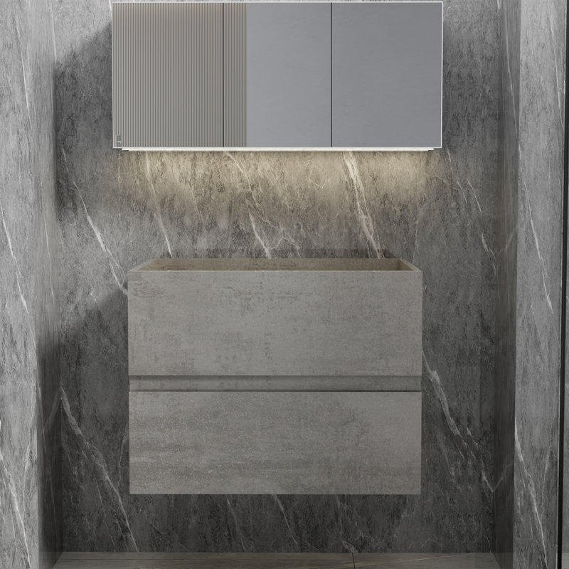 24" Wall mounted Bathroom Vanity Floating Cabinet Base Only, Sink Not Included