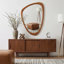 20 po x 30 po Miroir décoratif irrégulier en bois massif pour une décoration élégante-129417667