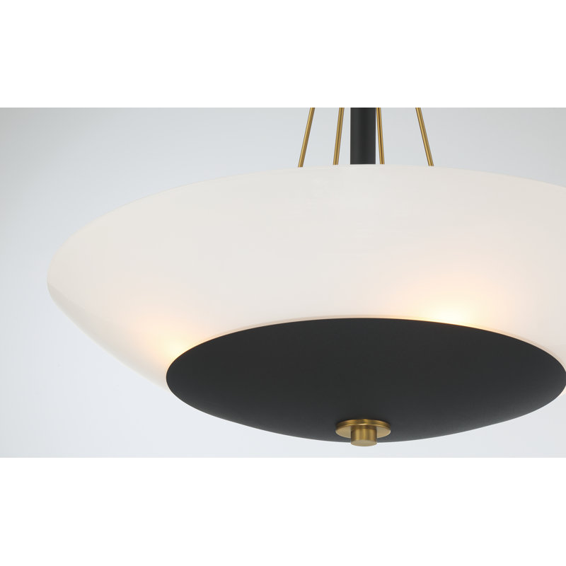 Brayden Studio® Ensi - 4 Light Pendant In Sand Coal & Soft Brass Finish