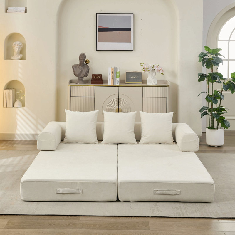 Canapé-lit pliant convertible Isabeau de 78,8 po Isabeau, Beige