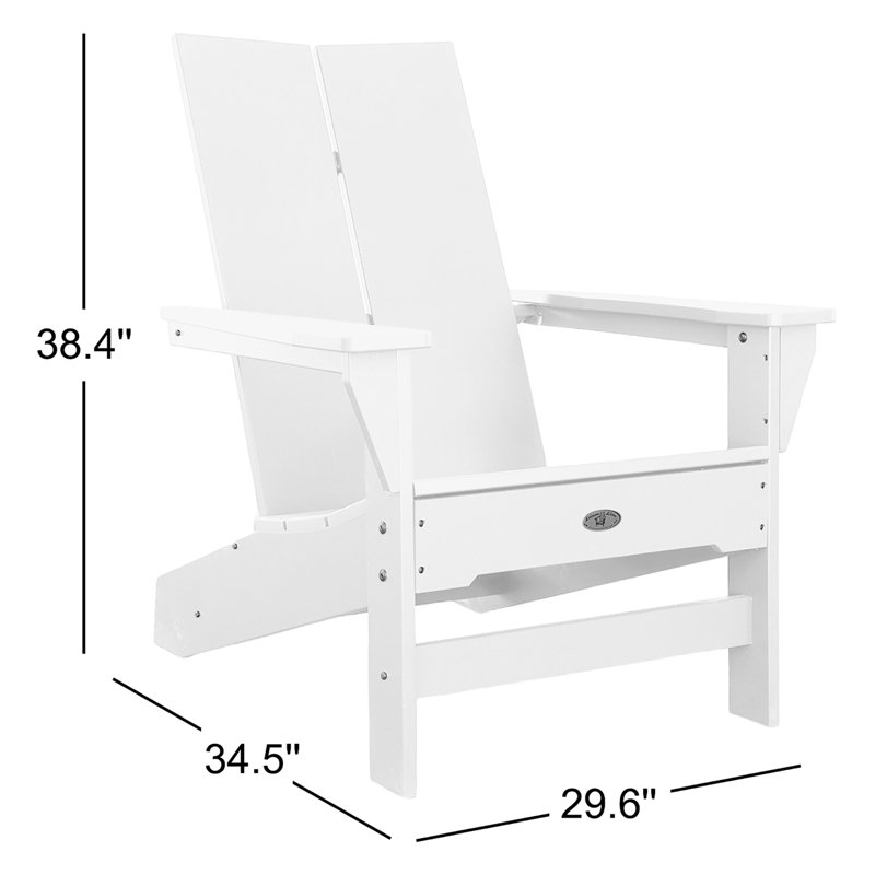 Chaise Adirondack en plastique Catina, Blanc