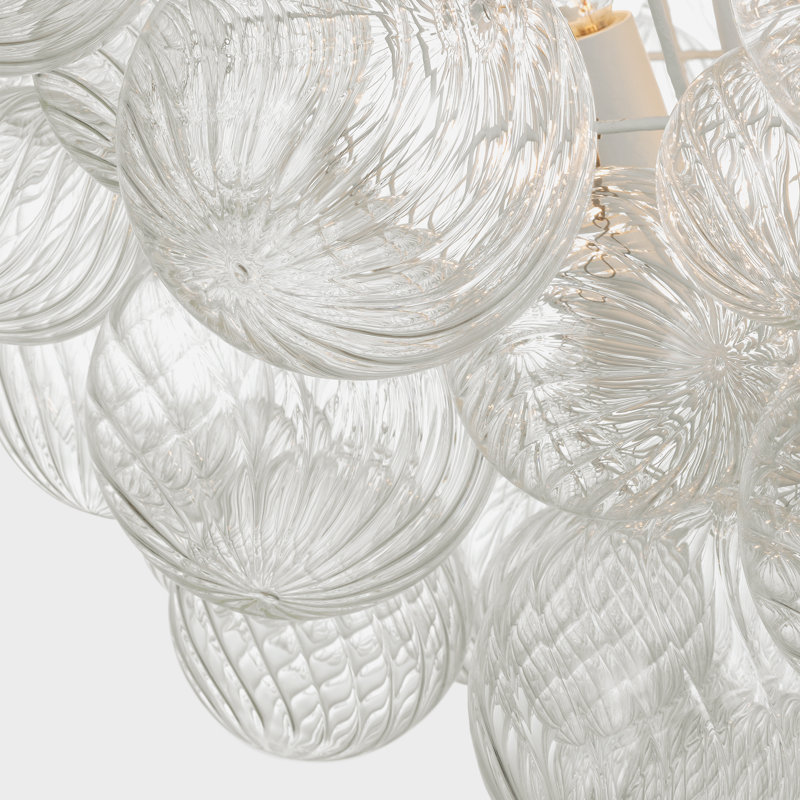 Talia 15 - Light Chandelier, Plaster White